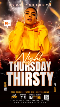 Black Neon Club Night Event Instagram Story Video template