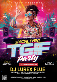 Noir Club Party Event A3 Template