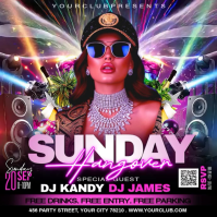 Black Club Party Post Instagram Template