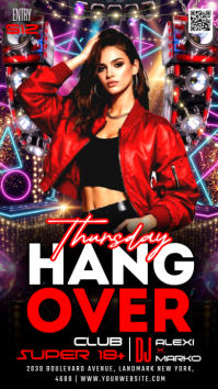 Black Club Party Instagram Story Template