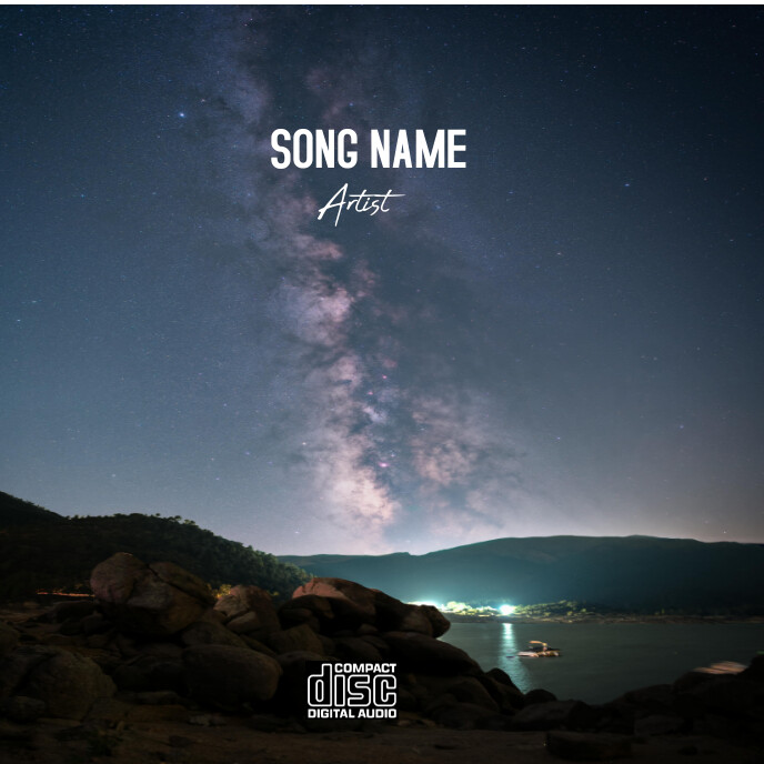 Black Neon Color Palette Album Cover template