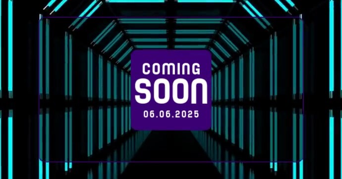 Black Neon Coming Soon Gambar Bersama Facebook template