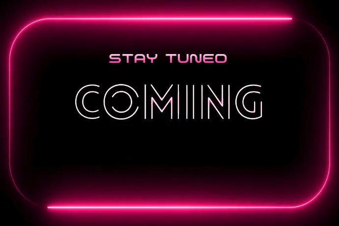 Black Neon Coming Soon  Poster Plakkaat template