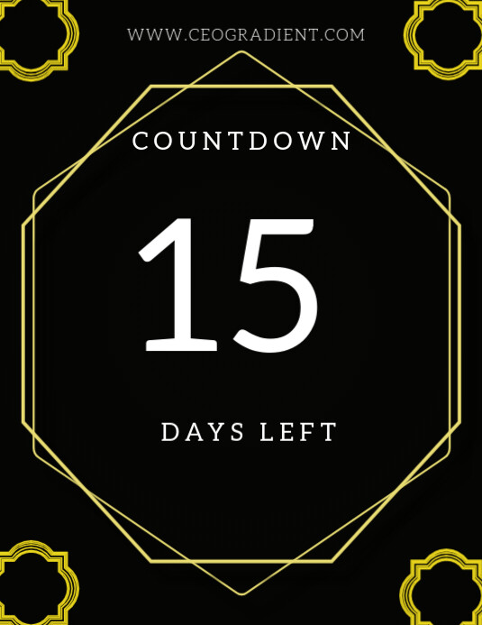 Copy of Black Neon Countdown Flyer Design (us Letter) | PosterMyWall