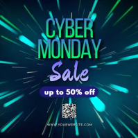 Black Neon Cyber Monday Sale Pos Instagram Iphosti le-Instagram template