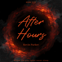 Black Neon Dark Pop Cinematic Crimson Energy Clouds Album Cover template