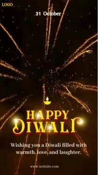 Black Neon Diwali  Tiktok Video template