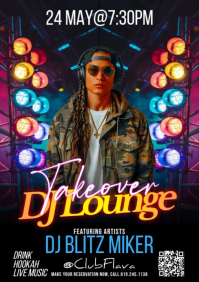 Black Neon DJ Event Promotion A5 Video template
