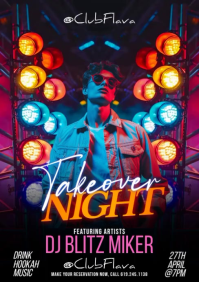 Black Neon DJ Event Promotion A5 Video template