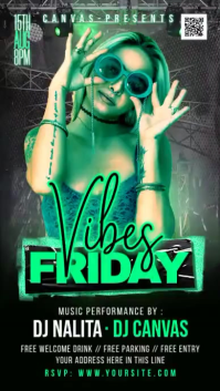 Negro DJ Music Event Instagram-verhaal Template