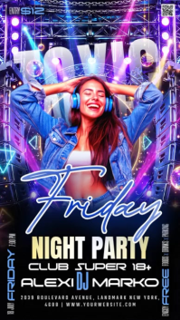 Sort DJ Night Party История на Instagram Template