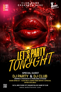 Black DJ Party Grafika na Tumblr Template