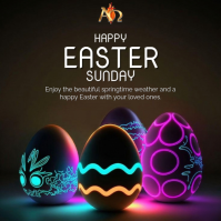 Black Easter Celebration Instagram Plasing Template