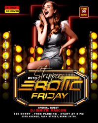 黑色 Erotic Friday Event Instagram Portrait Template