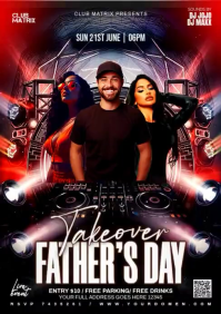 Noir Father's Day Club Event A4 Template
