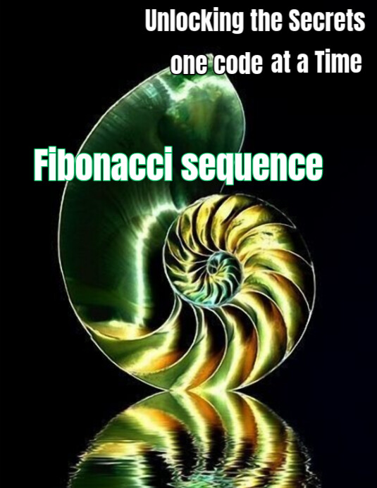 Black Neon Fibonacci Sequence  Flyer (us Letter) template