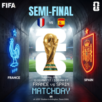 Black Neon FIFA Semi-Final Match Square template