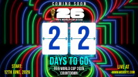 Black Neon FIFA World Cup Countdown Digital Display template