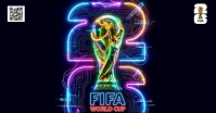 Black Neon FIFA World Cup Facebook Shared Image Video template