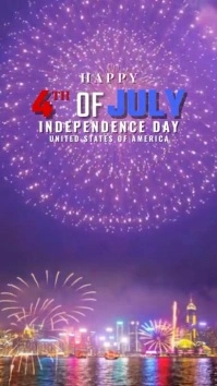 Black Neon Fourth Of July Instagram Story template