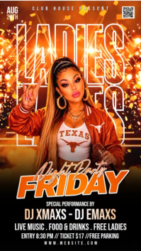 Black Ladies Night Party Facebook Story Template