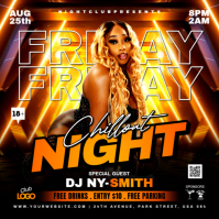 Negro Nightclub Event Promotion โพสต์บน Instagram Template