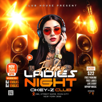 Black Ladies Night Event Publicação no Instagram Template