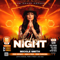 黑色 Nightclub Event Iphosti le-Instagram Template