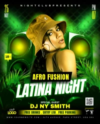 Black Neon Friday Night Dj Party Instagram Portrait template