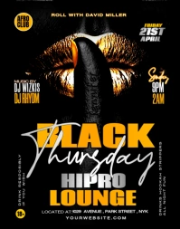 Black Neon Friday Night Party & Hangover Party Poster/wallboard Póster/Tablero template