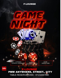 Black Neon Game Night  Flyer (us Letter) template