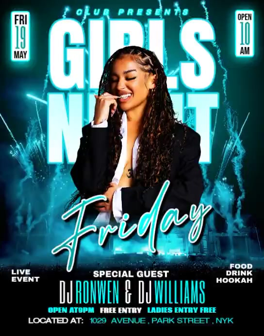 Girls Night Event Template | PosterMyWall