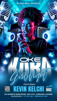 Black Neon Girls Night Out Instagram Story Video Indaba yaku-Instagram template