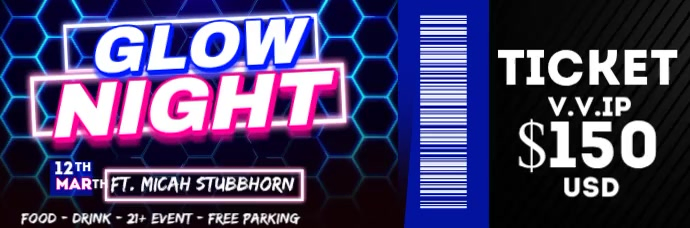 Glow Night Event Header Email Templat | PosterMyWall