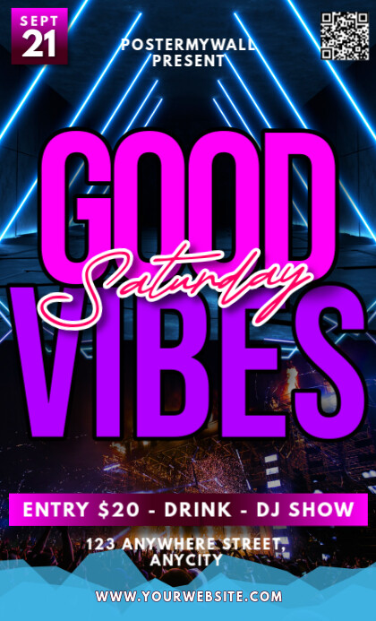 Black Neon Good Vibes Saturday Legal As template