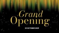 Black Neon Grand Opening  Digital Display (16:9) template