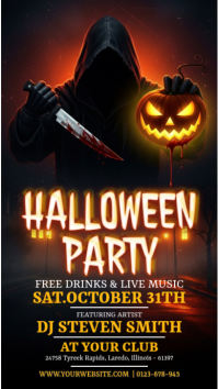 Negro Halloween Party História do Instagram Template