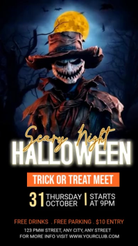 黑色 Halloween Event Rolka Instagram Template