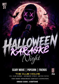 Nero Halloween Karaoke Night A3 Template