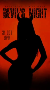 Black Halloween Ladies Party История на Instagram Template