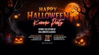Black Halloween Movie Night Publicación de Twitter Template