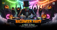 สีดำ Halloween DJ Party Facebook 共享图片 Template