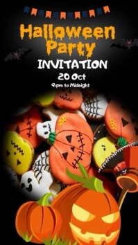 Negro Black Neon Halloween Party Instagram Reel Instagram Reel Template