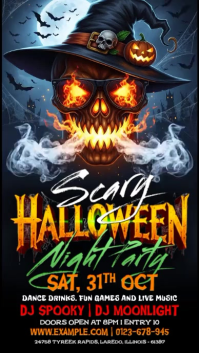 Negro Halloween Party Instagram Story Template