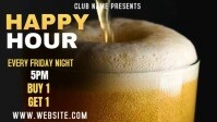 Black Neon Happy Hour Youtube Thumbnail template