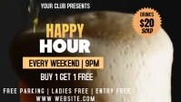Black Neon Happy Hour Youtube Thumbnail template
