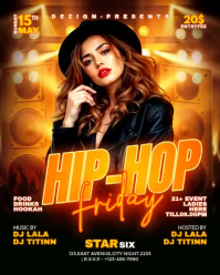 Black Hip-Hop Event Instagram Portrait Template