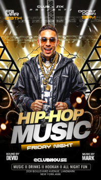 Black Neon Hip-Hop Music Event Instagram Story Instagram-Story template