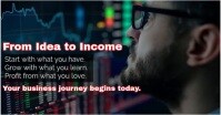 Black Neon Income Facebook Event Cover Facebook-Veranstaltungscover template