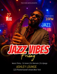 Black Jazz Music Event Flyer Template